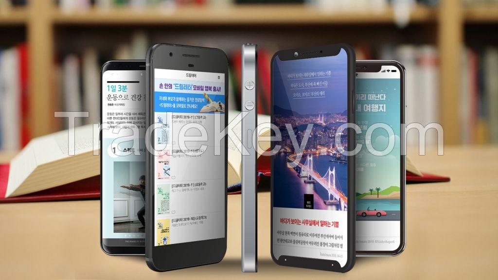 mobile-only application books with responsive, touchable, interface. 