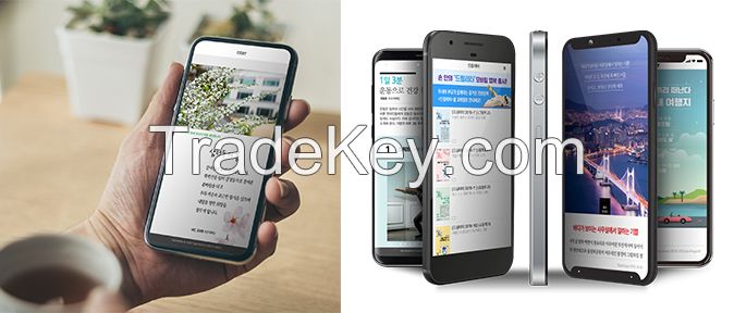 mobile-only application books with responsive, touchable, interface.