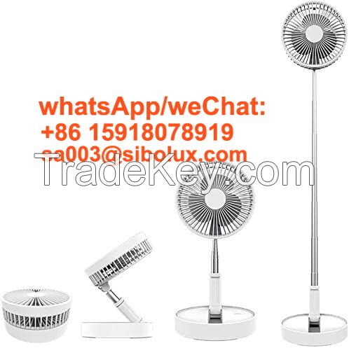 rechargeable small table dc stand portable desktop foldable electric fan floor fan/standing fan
