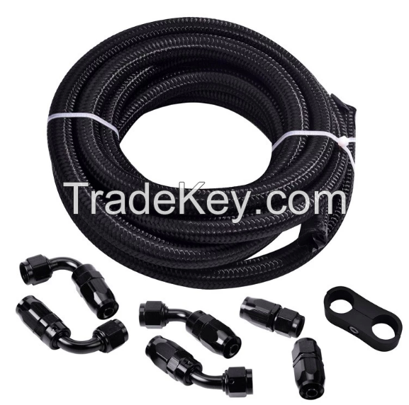 Nylon Stainless Steel Braided 6AN Fuel Rubber Hose