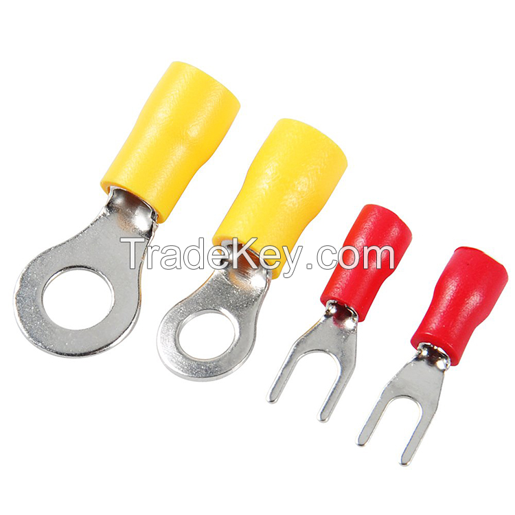 RV series wire terminal electrical insulated crimp copper or brass ring terminal