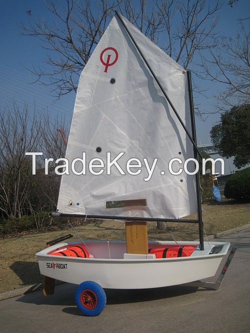 Optimist Sailing Dinghy Boat Racing Sailboat Complete Ready To Sail