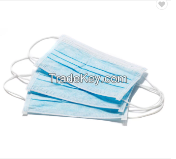 Anti-Bacterial Mouth Cover Adult Civil Disposable 3ply Mask Face Earloop 