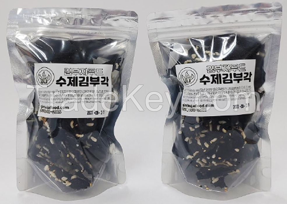 Hand-made glutinous rice dried seaweed, Handmade laver chip 30g