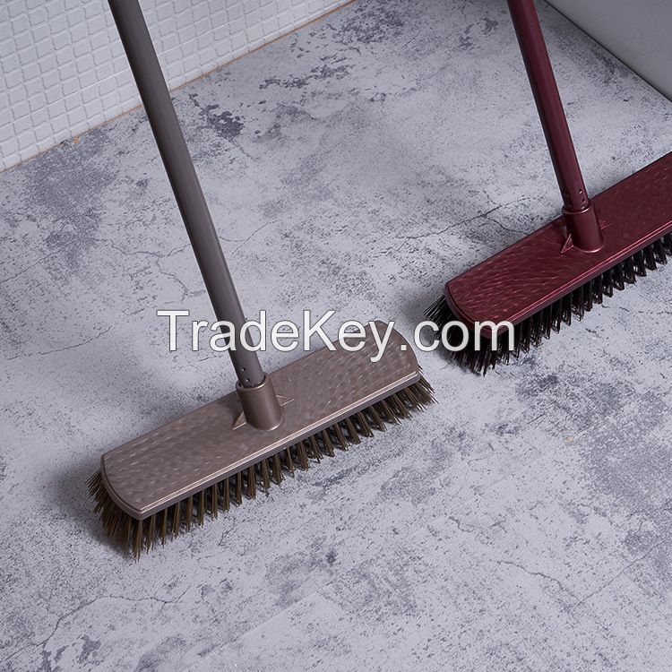 Home indoor floor broom with long stainless steel handle 