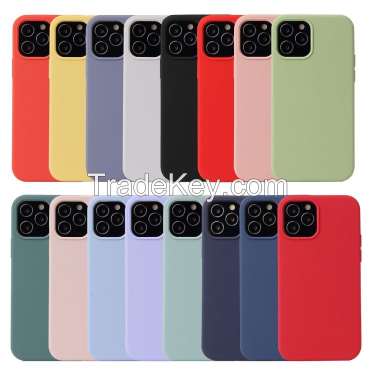Colorful Thin Liquid Silicone Case for iPhone 12 / 12 Pro