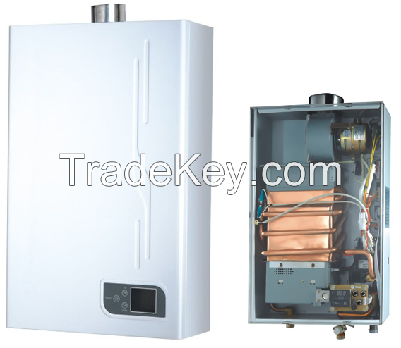 Forced type gas water heater with LCD display