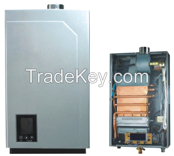 Forced type gas water heater with LCD display
