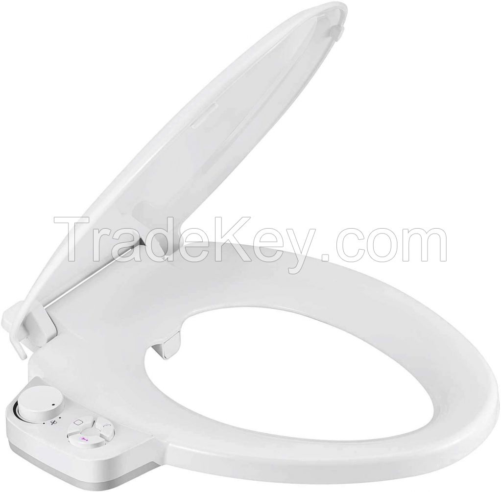 Bidet Attachment Non-electric Cold Water Bidet Toilet Seat Attachment with Pressure Controls Self-cleaning Dual Nozzles