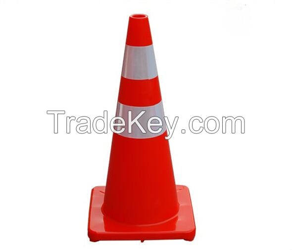 28&quot; Flexible Orange PVC Safety Cone Road Barricade Cone