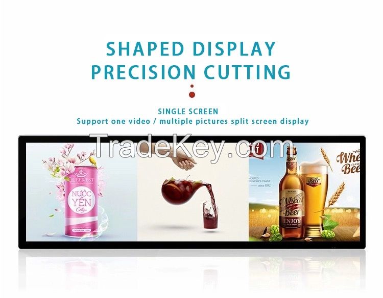 Digital Signage Advertising Display Stretched Bar Ultra Wide Screen for Supermarket Advertisement