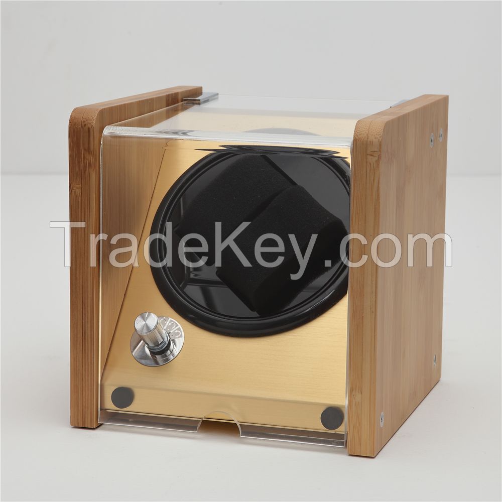 Simple bamboo watch winder box for automatic watch made in china factory
