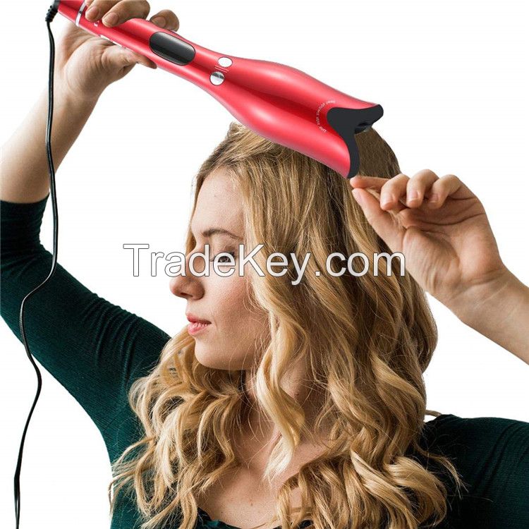 Rose Design Auto Hair Curling Iron Ceramic Rotating Air Curler Air Spin Wand Styler Curl Machine Portable Mini Iron Hair Curler
