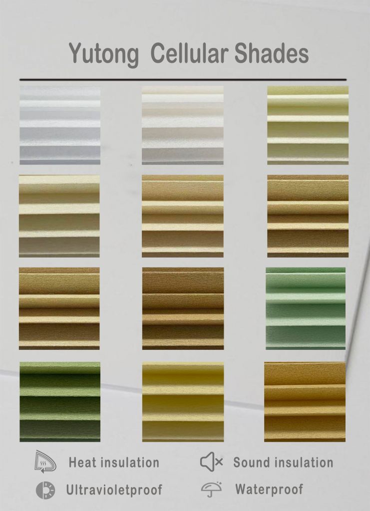 YUTONG  honeycomb blinds fabric Semi-shading light filtering dim-out fabric day and night blinds