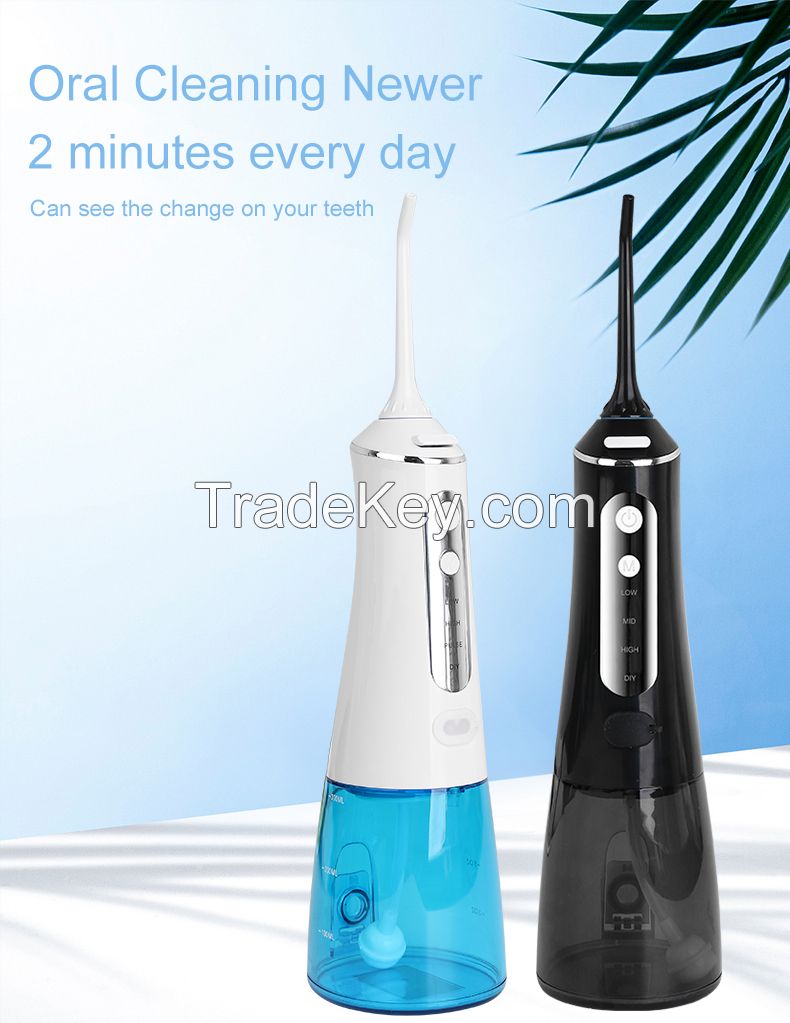 4 Modes Cordless Oral Irrigator Portable Water Dental Flosser USB Rechargeable Water Jet Floss Tooth Pick with Jet Tips