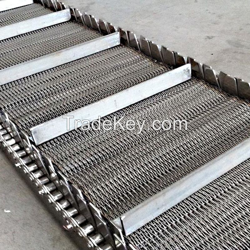 Long Lasting Heavy Duty Self-Stacking Wire Mesh Conveyor Belt for Food Conveying/Cooling/Quick-Freezing and Industrial Transporting