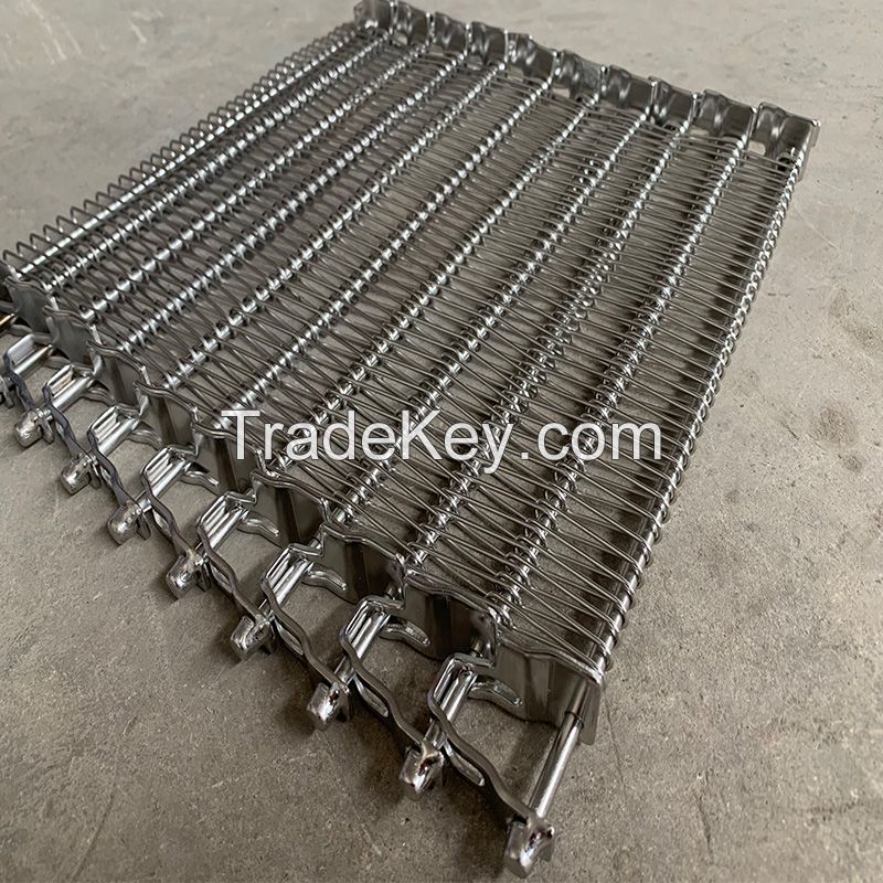 Flexible Wire Mesh Conveyor Belt with 90 Degree Turning for Food  Food Conveying/Cooling/Quick-Freezing and Industrial Transporting