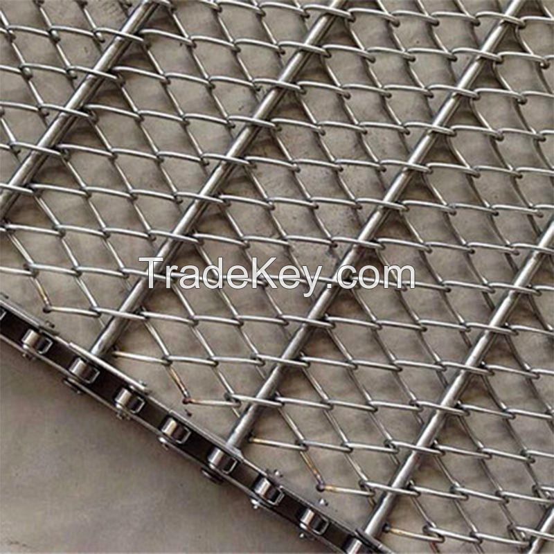 Flat Wire Belt for Boating, Heating, Packing/Wire Mesh Conveyor Belt for Food Conveying/Cooling/Quick-Freezing and Industrial Transporting