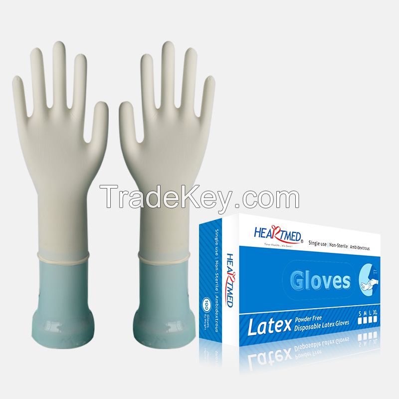 high quality powder free disposable latex examination gloves