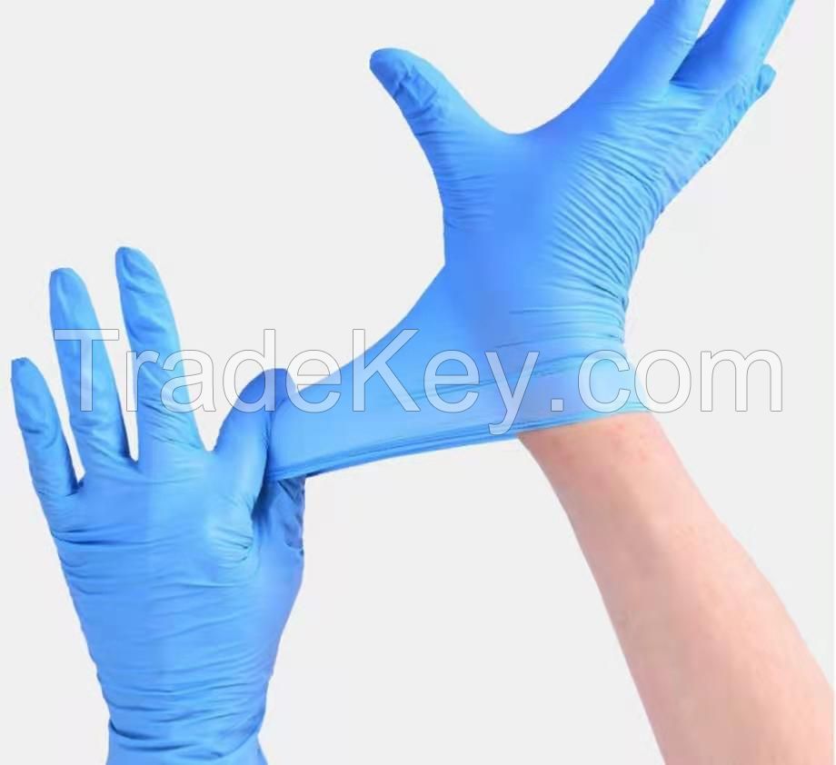 High quality Medical Nitrile Glove Blue Color