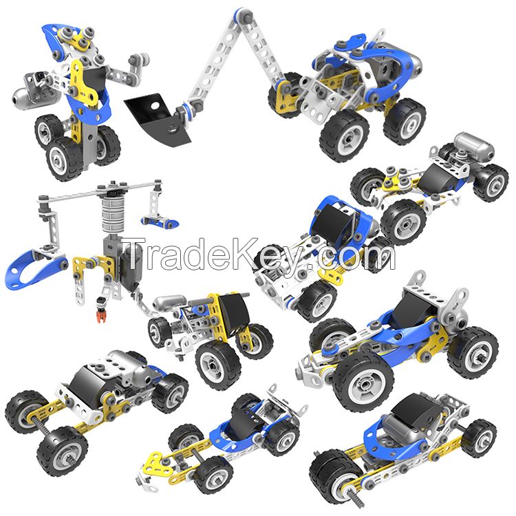 Built-in electric motor vehicle toys