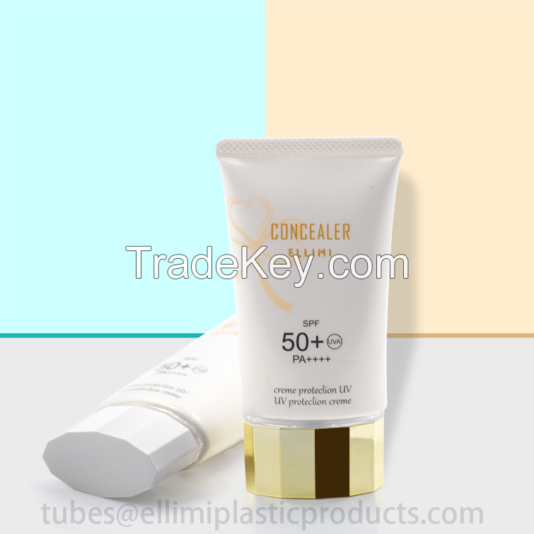 Unique design squeezable tube for sunscreen  50ml - 160ml