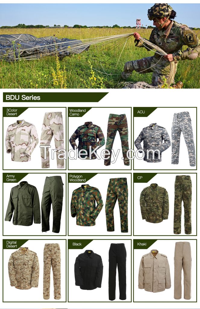 Camouflage Combat dress unifrom Combat Suit Military Unifroms BDU
