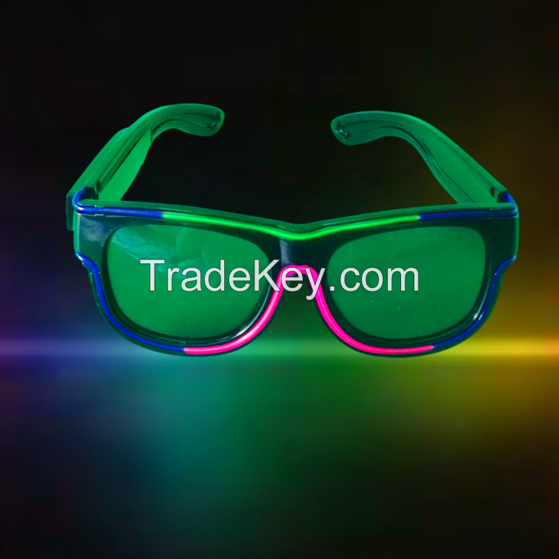 Halloween Easter Discos LED light glasses with lithium battery USB charge