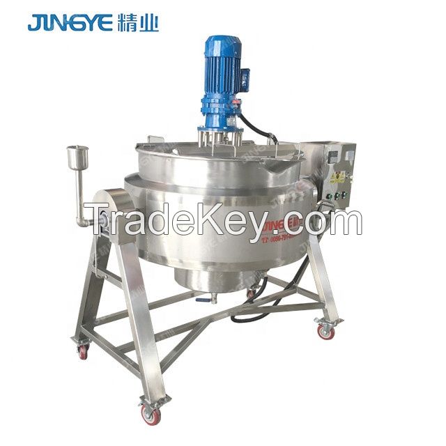 Cake Making Machine Sauce Cooking Kettle Tilting Jacketed Kettle