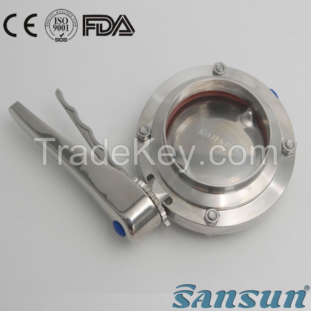 sanitary stainless steel power butterfly valve