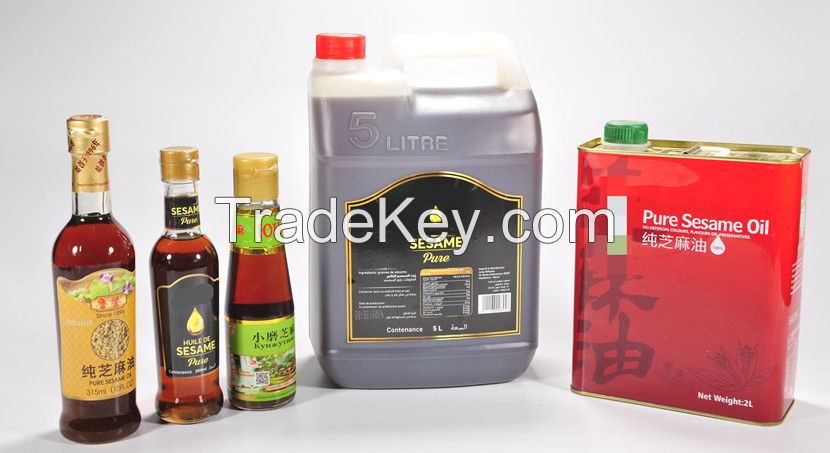 100% pure sesame oil 16001589658581/6 Sesame Oil 150 Ml Pure Sesame Oil Bulk Wholesale For Foods OEM Factory