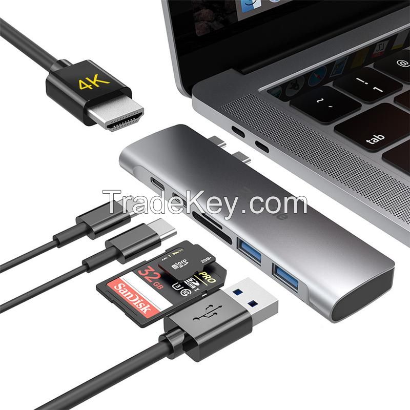 RAYCUE 7 IN 2 MACBOOK PRO TYPE C HUB WITH 4K HDMI, THUNDERBOLT 3