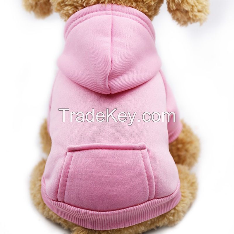 classic designer pet clothes carrying cat basic pet dog hoodies with pocket
