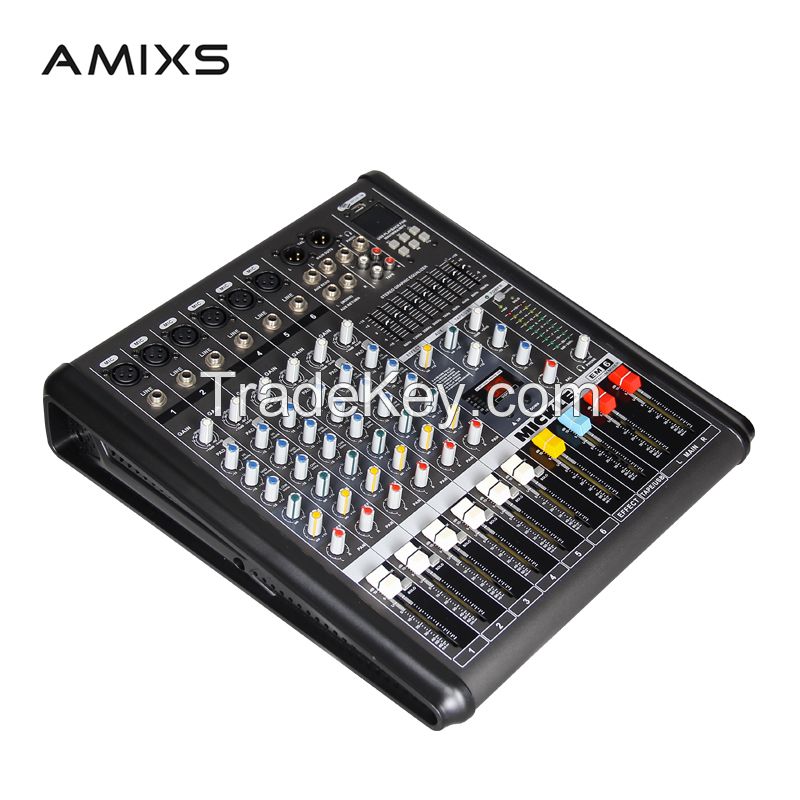 AMIXS EM6 audio mixer Phantom Power dj mixing console sound card pro audio equipment professional audio interface dsp