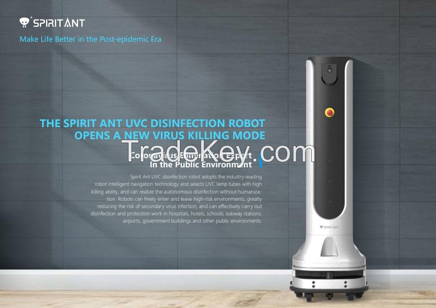 Medicine Autonomous UVC Disinfection Robot Commercial Industrial Robot with UV Light From Manufacturer