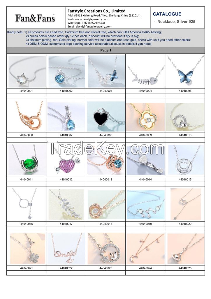 s925 sterling silver jewelry wholesale factory