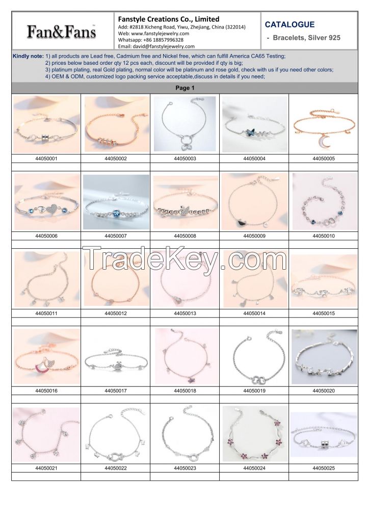 s925 sterling silver jewelry wholesale factory