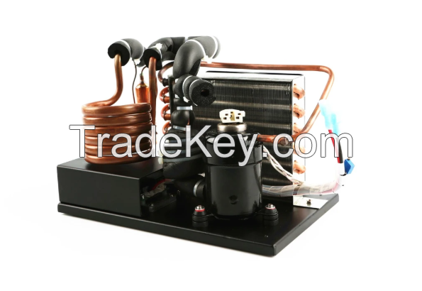 AC condensing unit with compressor for cabinet freezer