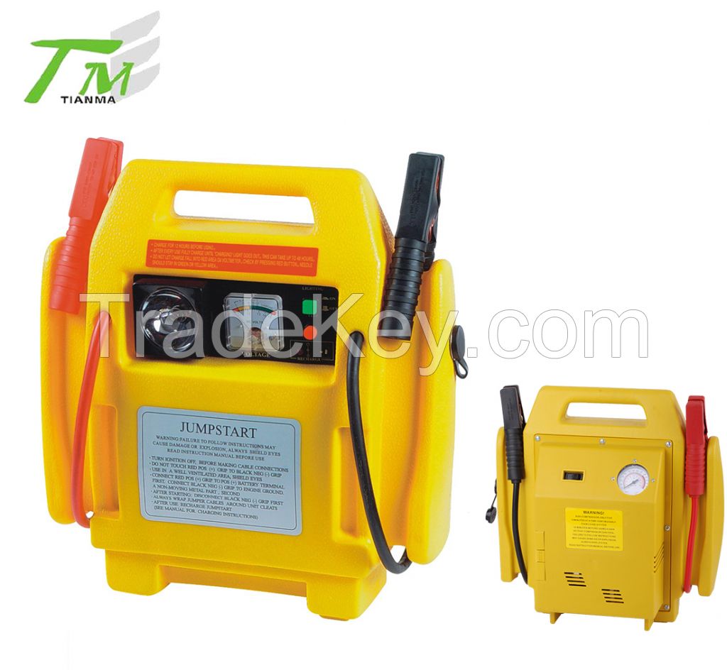3 in 1 jump start with air compressor lead acid battery booter power station 12V car jump starter