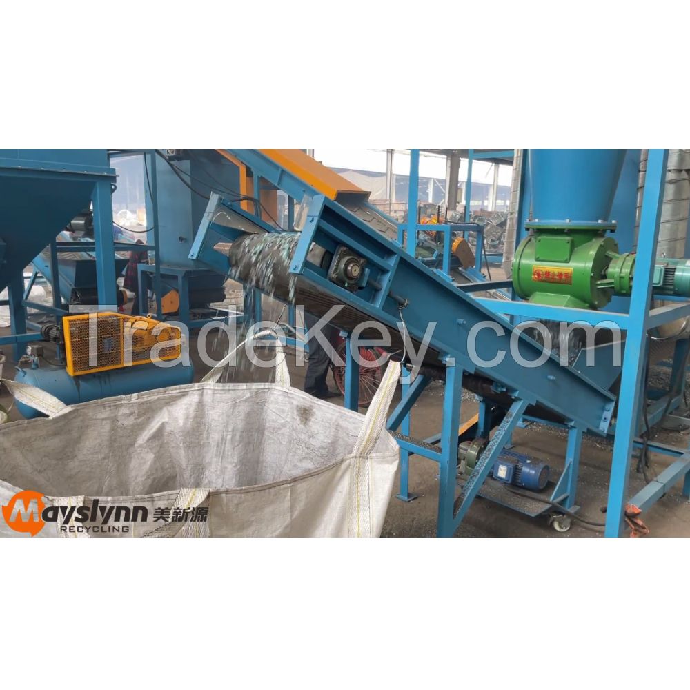 Waste radiator crushing and sorting recycling line