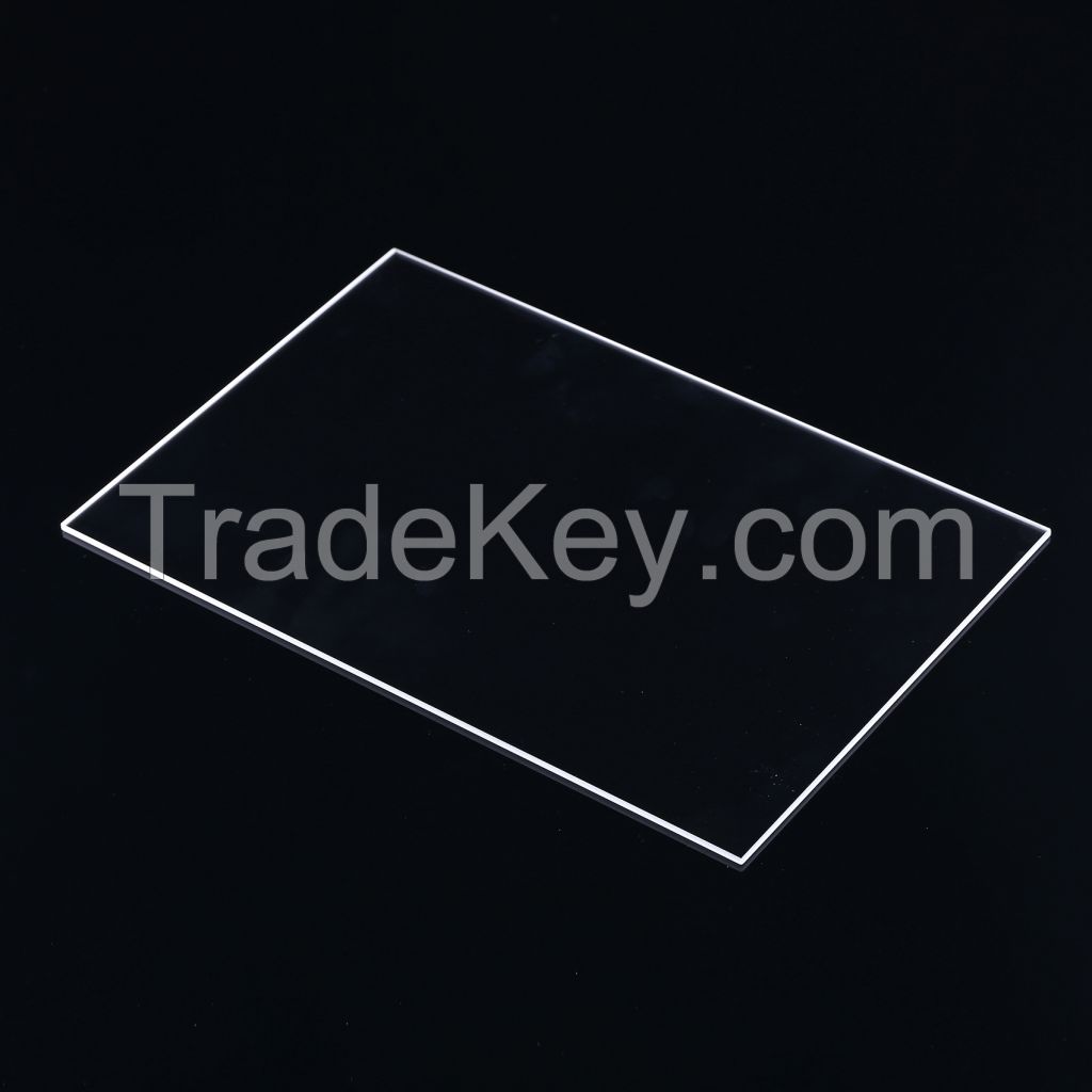 Transparent heat resistant UV quartz glass plate from factory