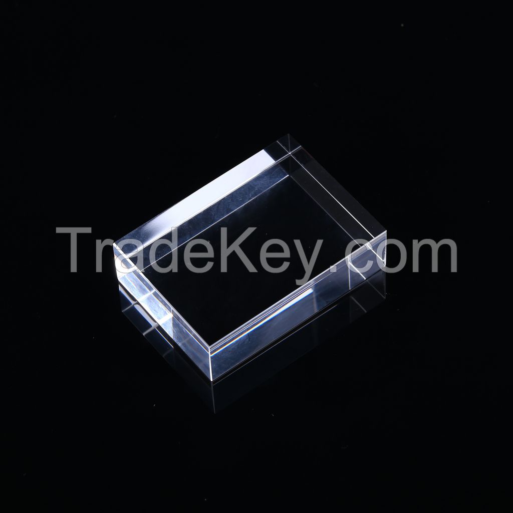 99.99 Purity Clear Heat Resistant UV Rectangle Fused Silica Quartz Glass Piece