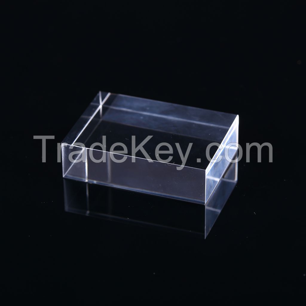 99.99 Purity Clear Heat Resistant Uv Rectangle Fused Silica Quartz Glass Piece