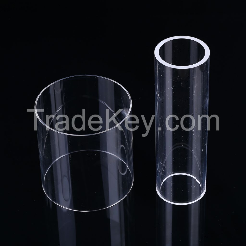 clear cut short length fused silica quartz glass tube quartz tube for uv lamp