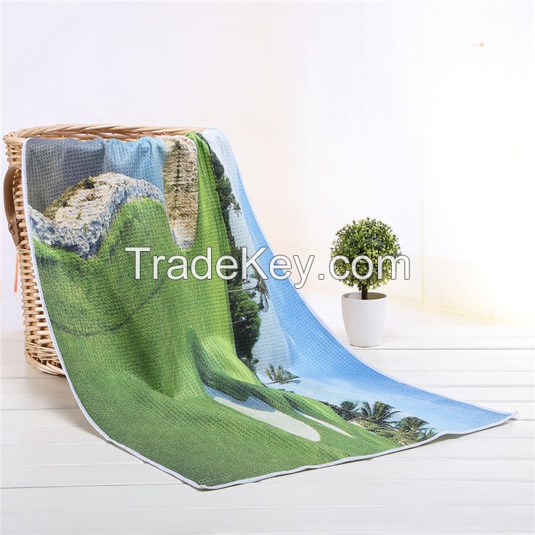 Thermal transfer  Waffle Towel Use For Golf