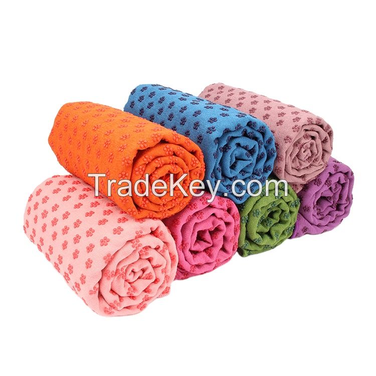 Custom multiple color sports exercise microfiber anti slip yoga towel