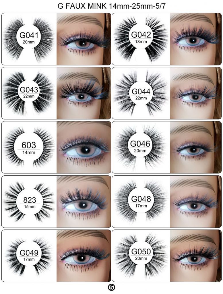 Faux Mink Eyelashes 14mm--25mm, 70 different styles for your choice, super Soft