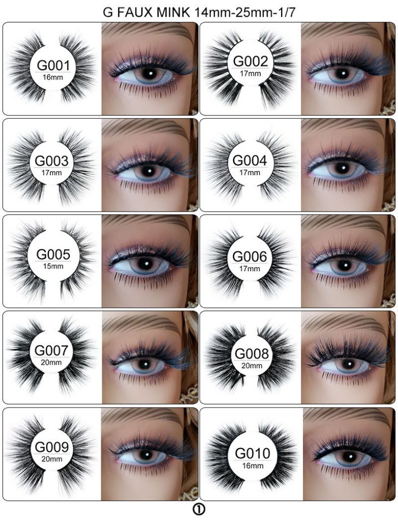 Faux Mink Eyelashes 14mm--25mm, 70 different styles for your choice, super Soft