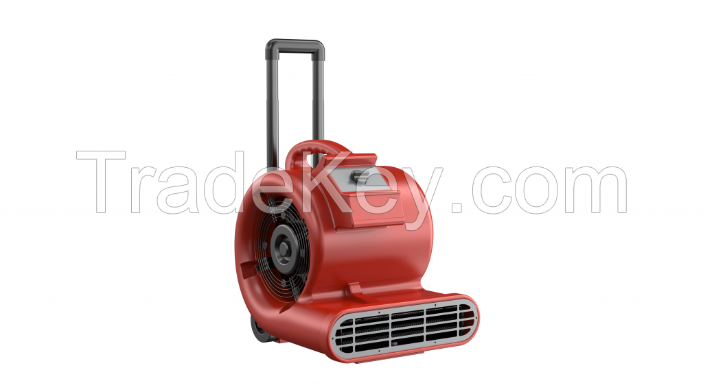 Certified Air Mover Blower Fan 3 Speeds Carpet Dryer With Wheels