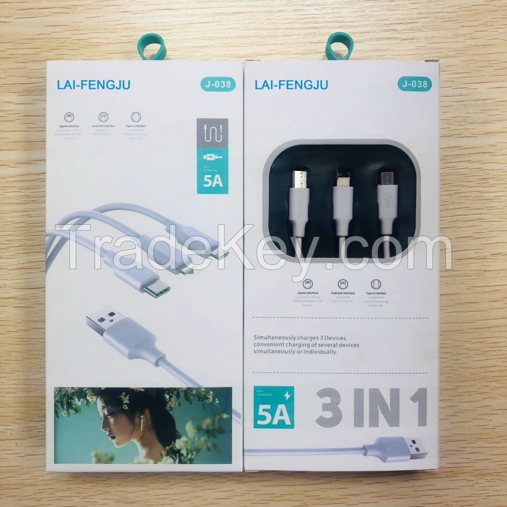 LAI-FENGJU 3 FOOT FAST CHARGING PVC CABLE MICRO USB DATA LINE SAMSUNG